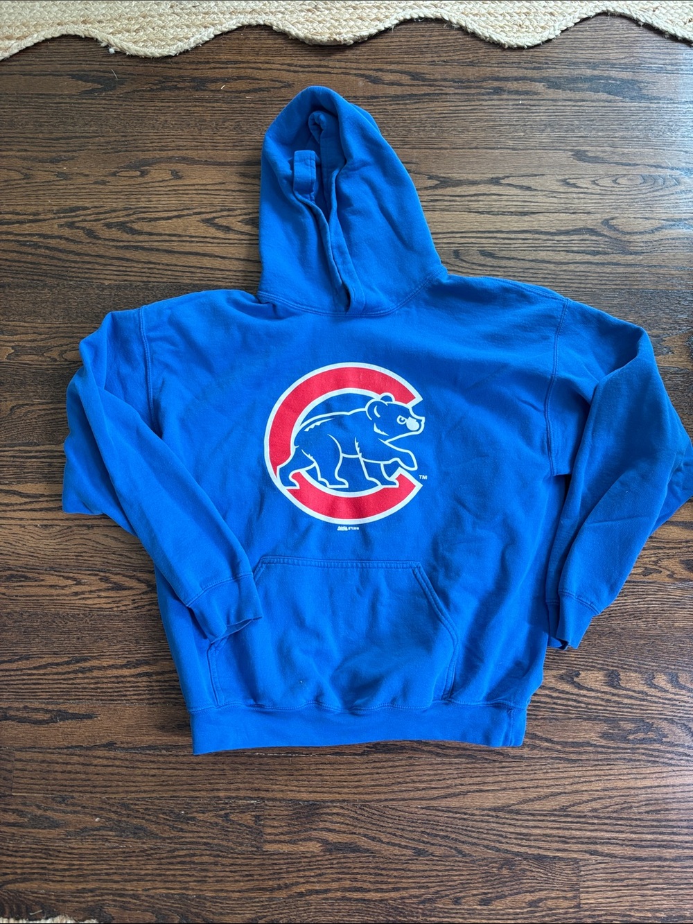 Cubs Blue Hoodie with Red & White Bear Logo